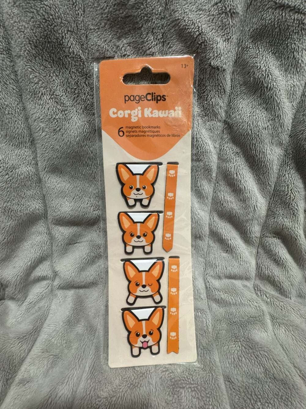 pageClips Corgi Kawaii Magnetic Bookmarks (6 Count)